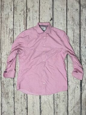 Charles Tyrwhitt Mens Slim Fit Long Sleeve Check Pink Dress Suit Shirt